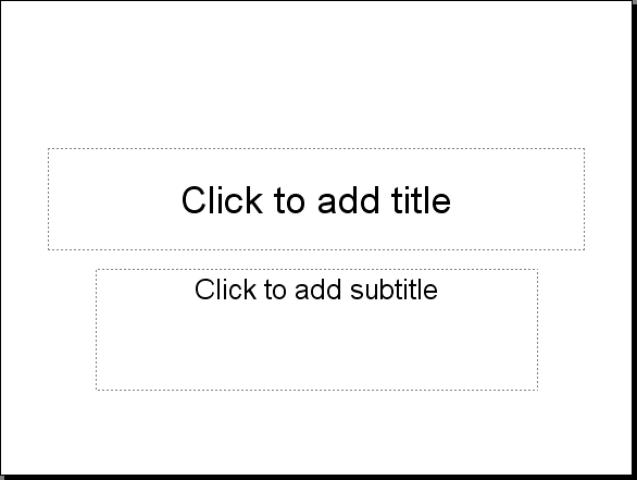 Default Title Slide Layout