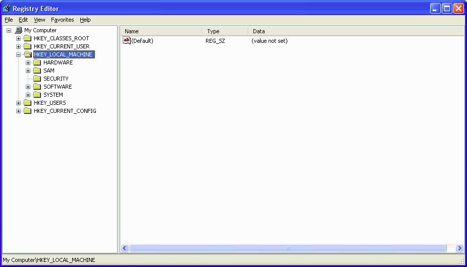 HKEY_LOCAL_MACHINE Root