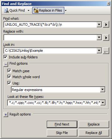 Find and Replace