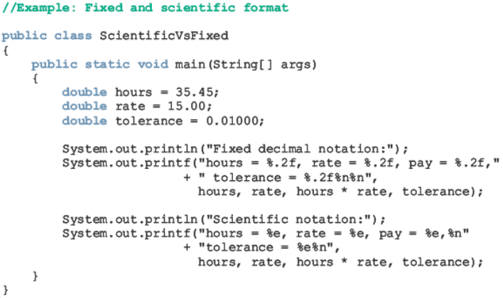 printf example