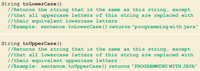 commonly used string methods