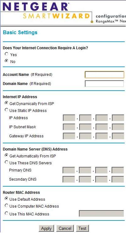 basic wireless settings