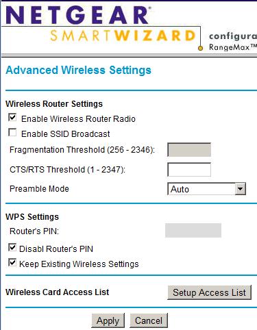 advanced wireless settings