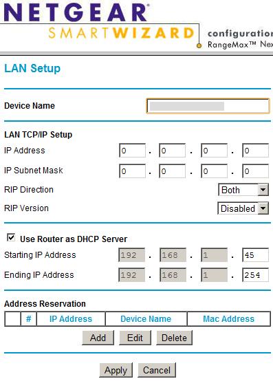 Wireless LAN Setup