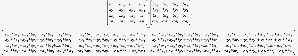 4x4 matrix multiplication